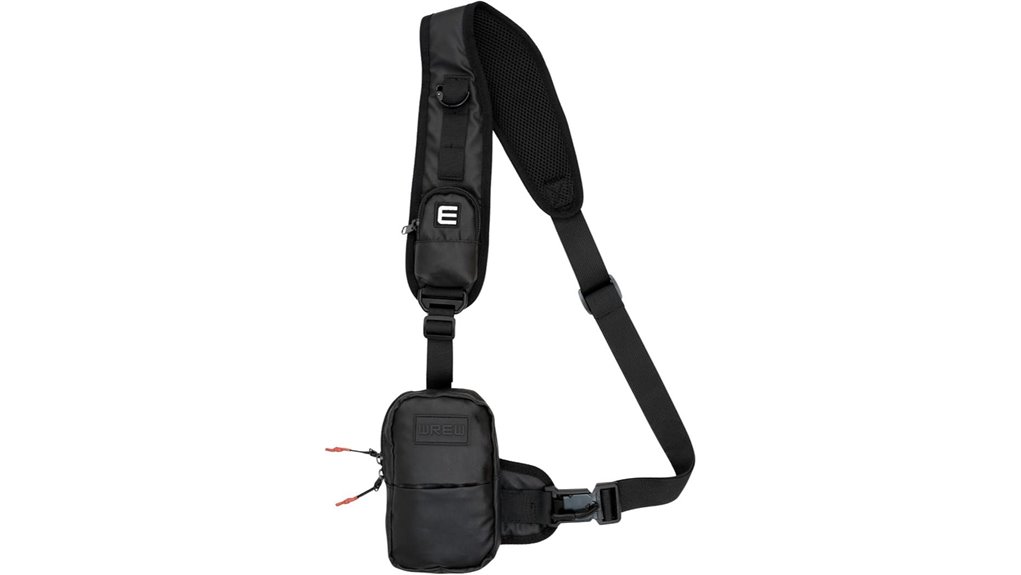 small black unisex sling bag