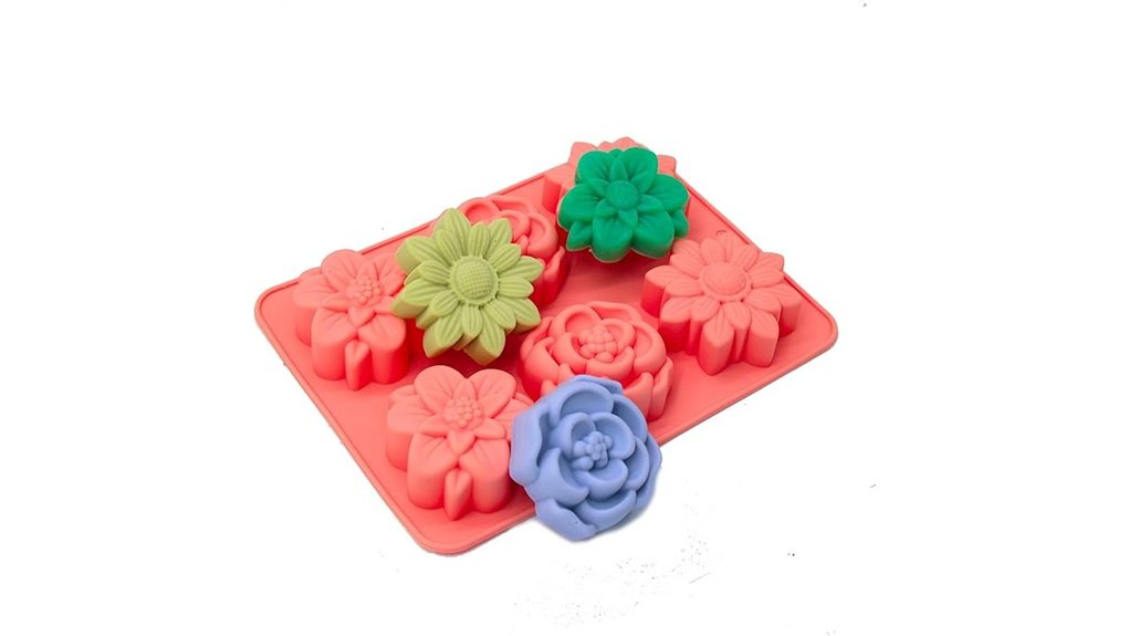 small floral silicone soap mold