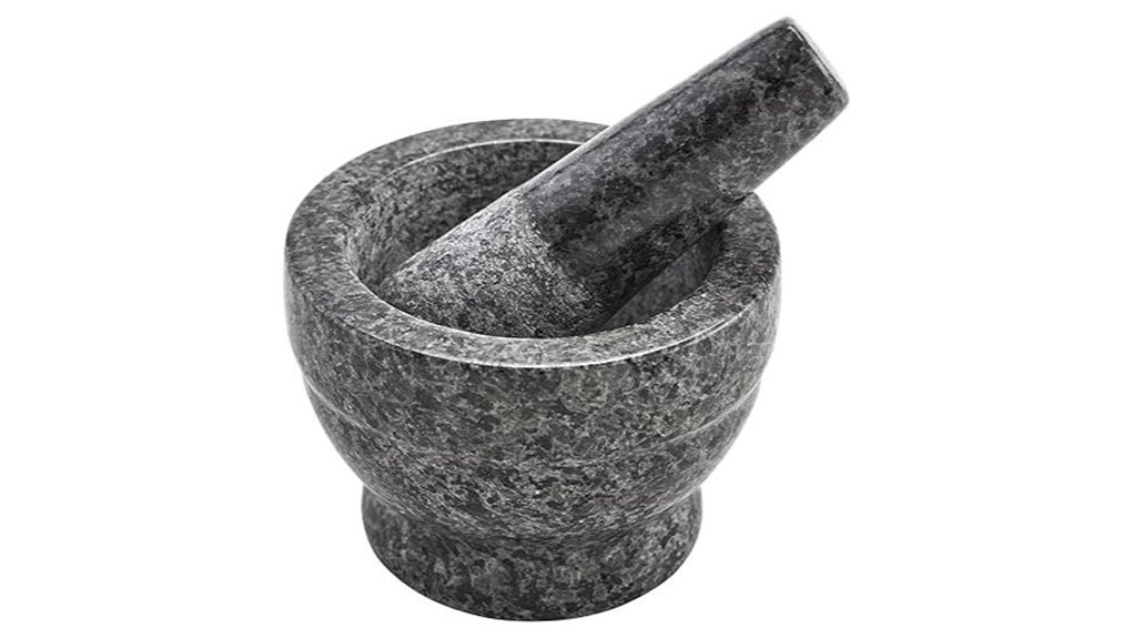 small polished granite mortar pestle