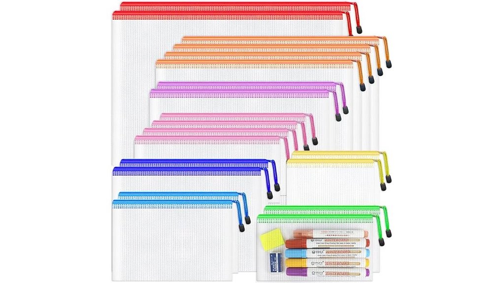 smarpau assorted mesh zipper pouches