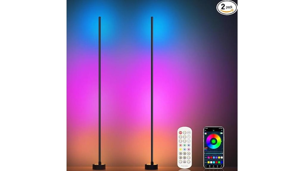 smart rgb corner floor lamps