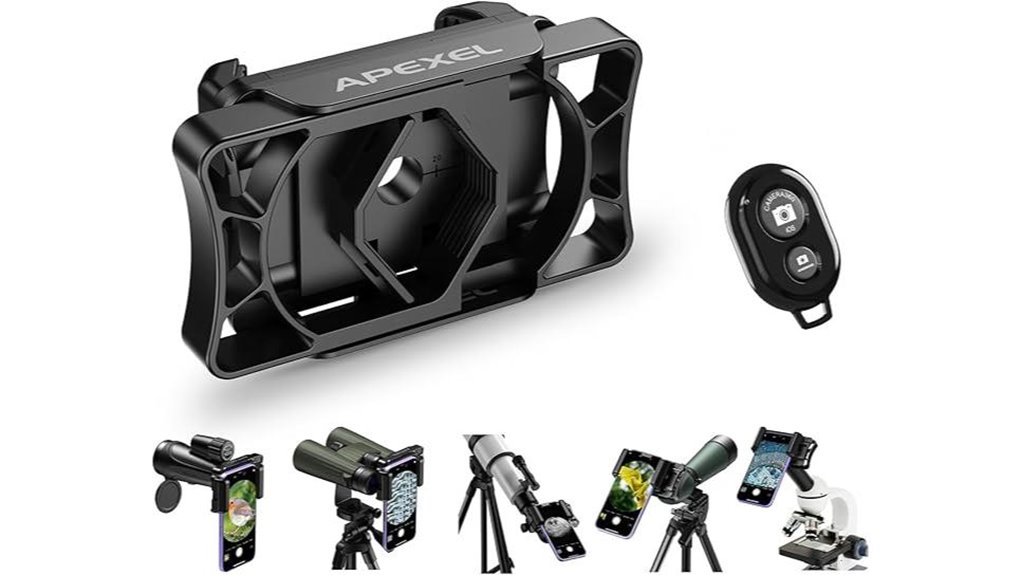 smartphone telescope adapter remote