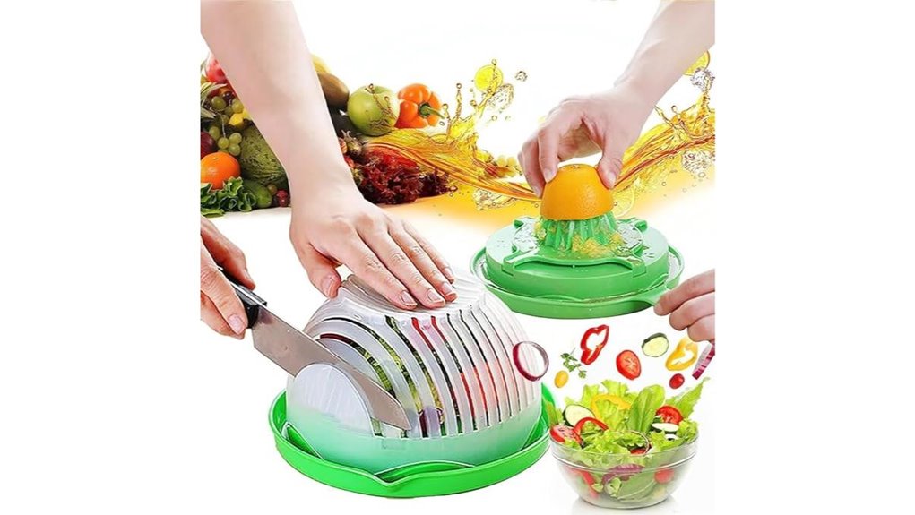 snap on salad cutter bowl juice