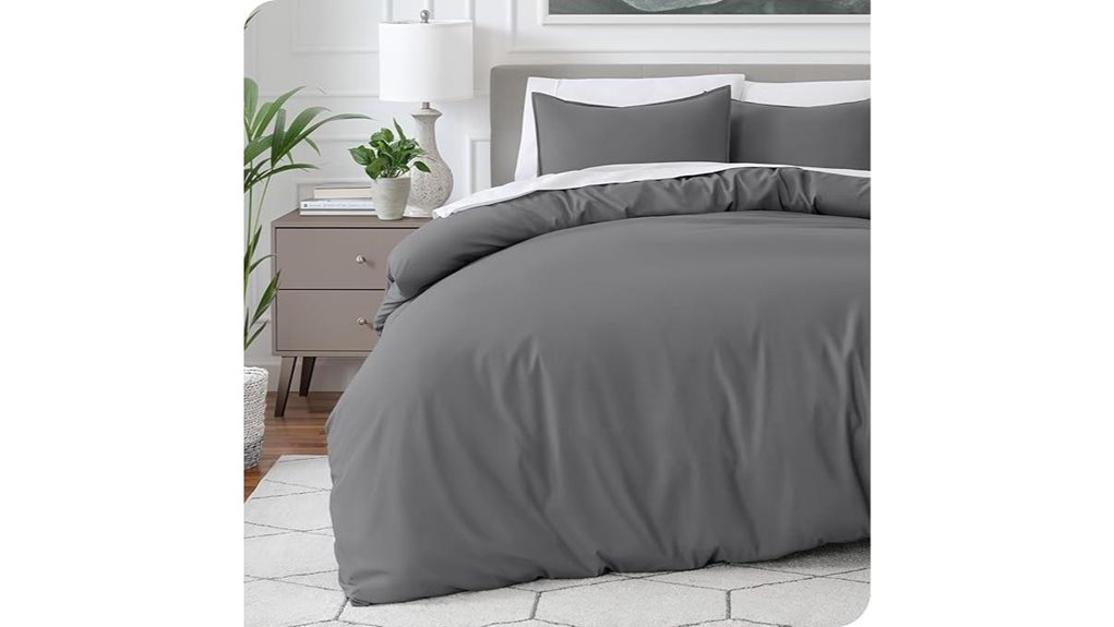 soft grey queen duvet cover