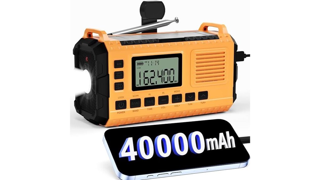 solar powered 40000mah emergency radio