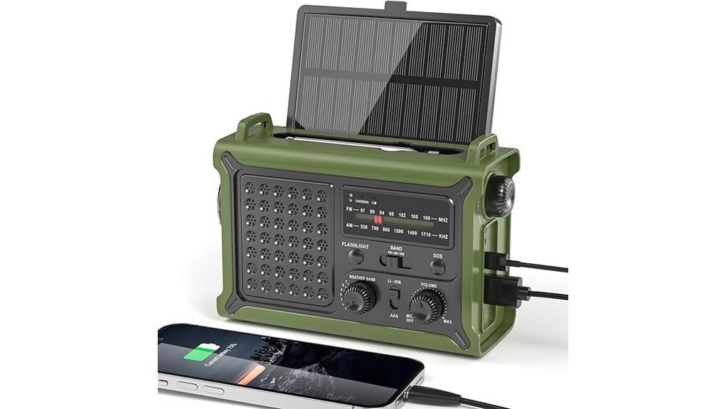 solar powered hand crank radio powerbank