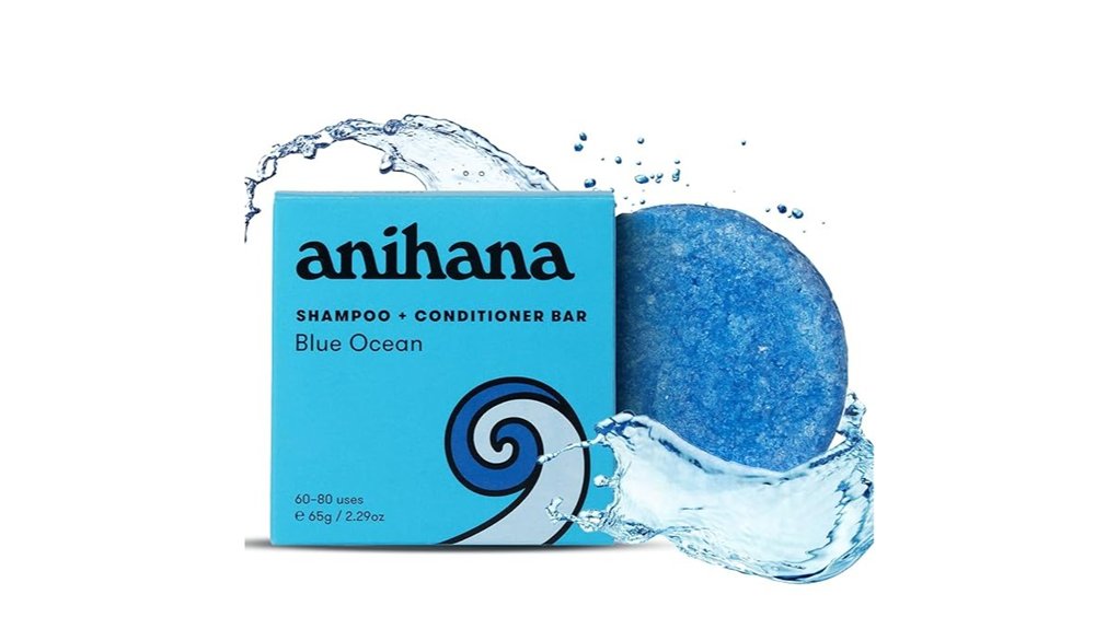 solid blue ocean shampoo conditioner bar