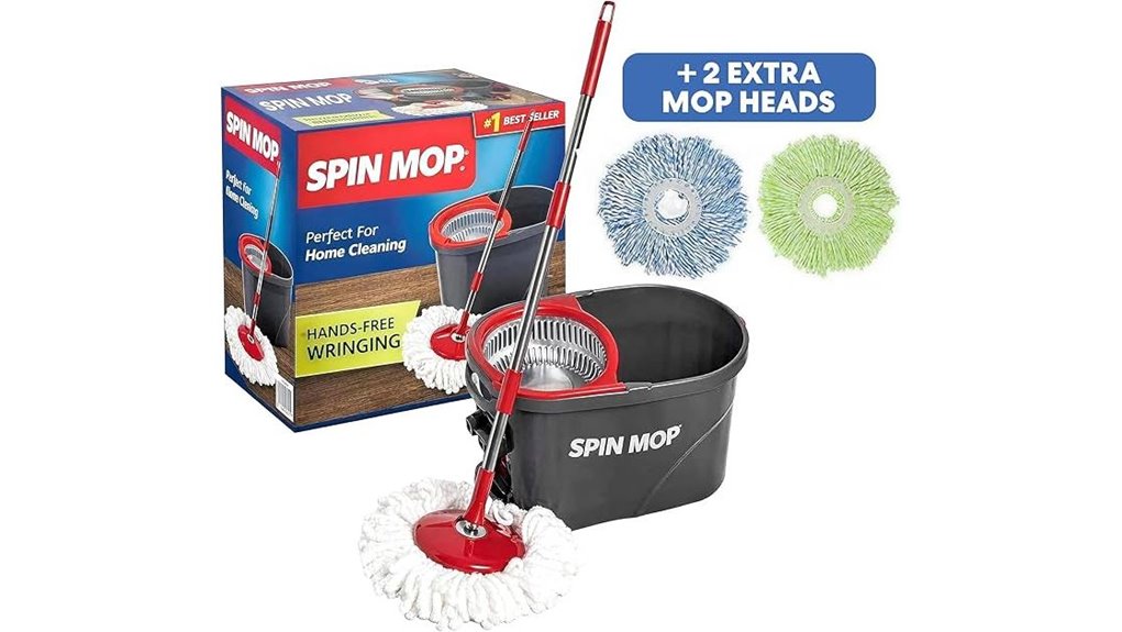 spin mop set with three heads