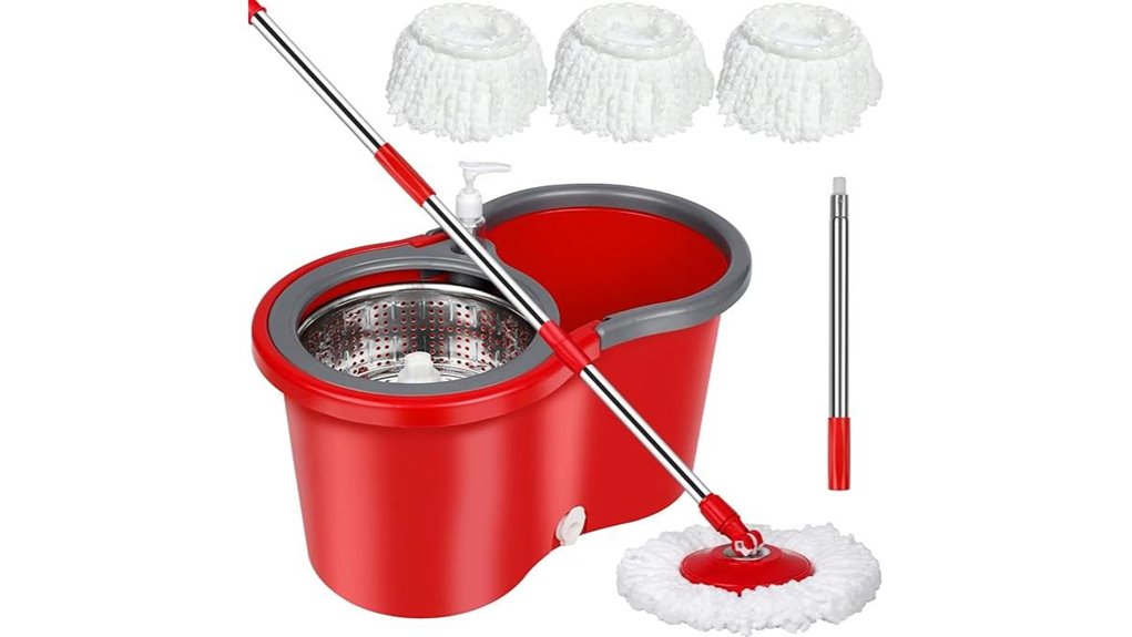 spin mop with wringer and refills