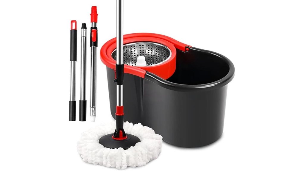 spin mop with wringer bucket
