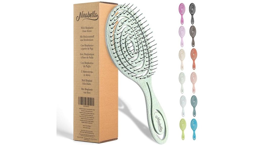 spiral detangling hair brush