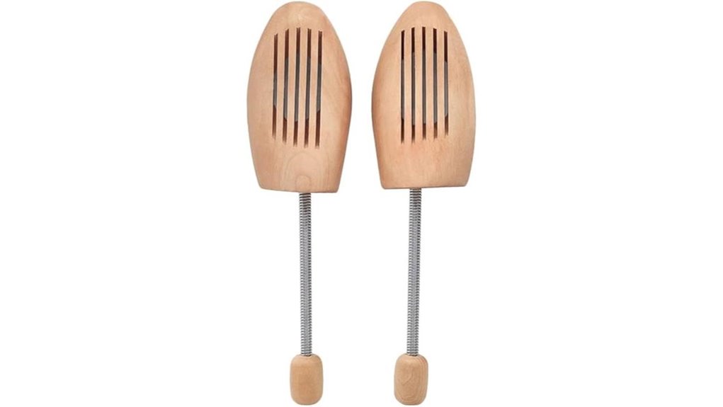 spring loaded wooden shoe trees