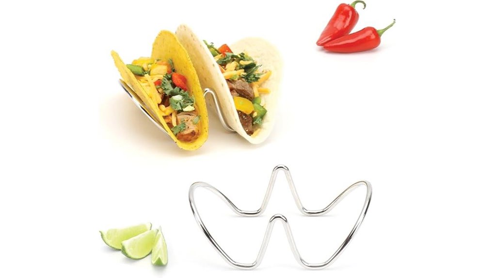 stackable stainless steel taco holder
