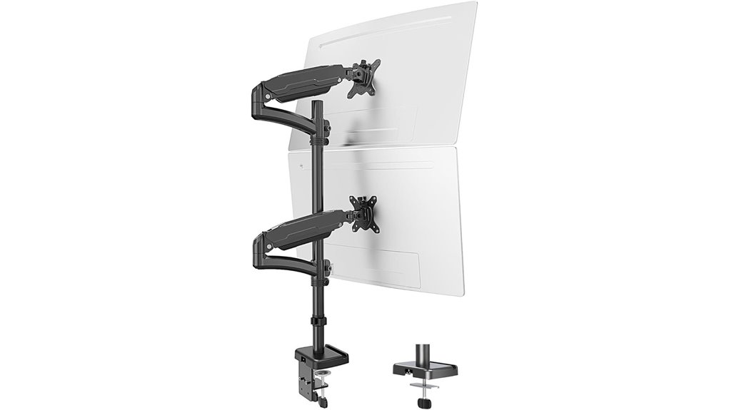 stacked dual full motion mount