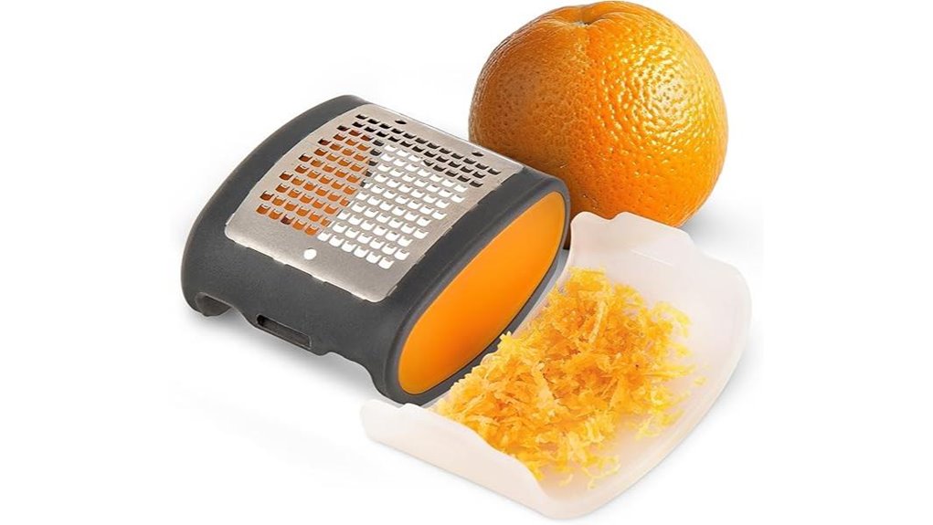 stainless ergonomic pocket citrus zester