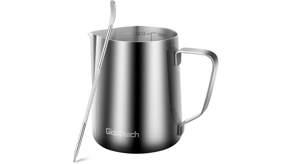 stainless steel 12oz milk frother