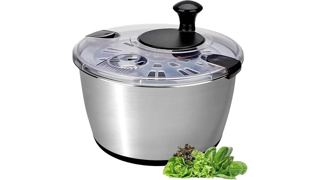 stainless steel 6 34qt spinner