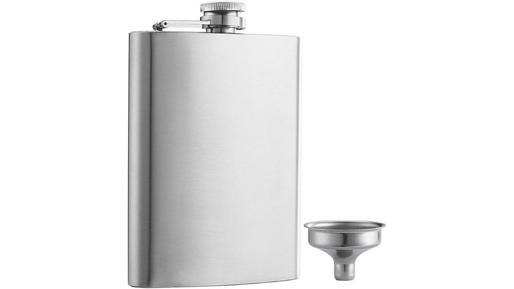 stainless steel 8oz flask set
