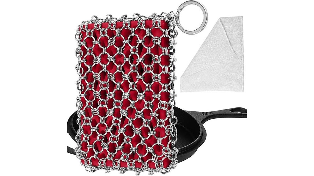stainless steel chainmail scrubber