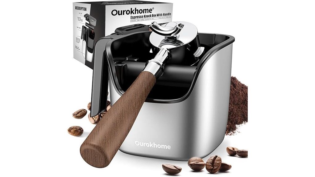 stainless steel espresso knockbox