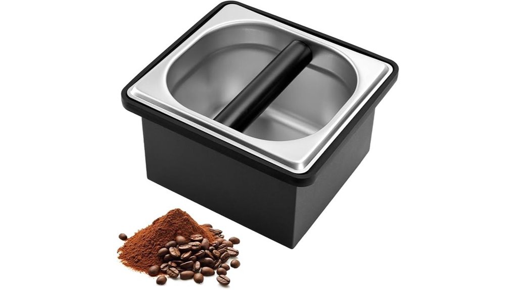 stainless steel espresso knockbox