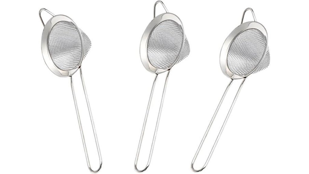 stainless steel fine mesh set of three