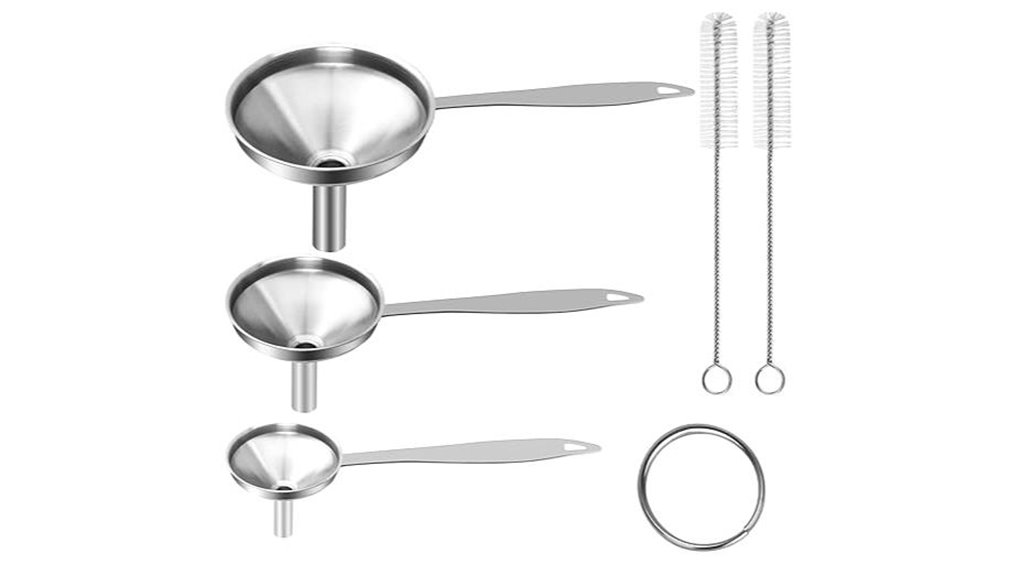 stainless steel funnel set