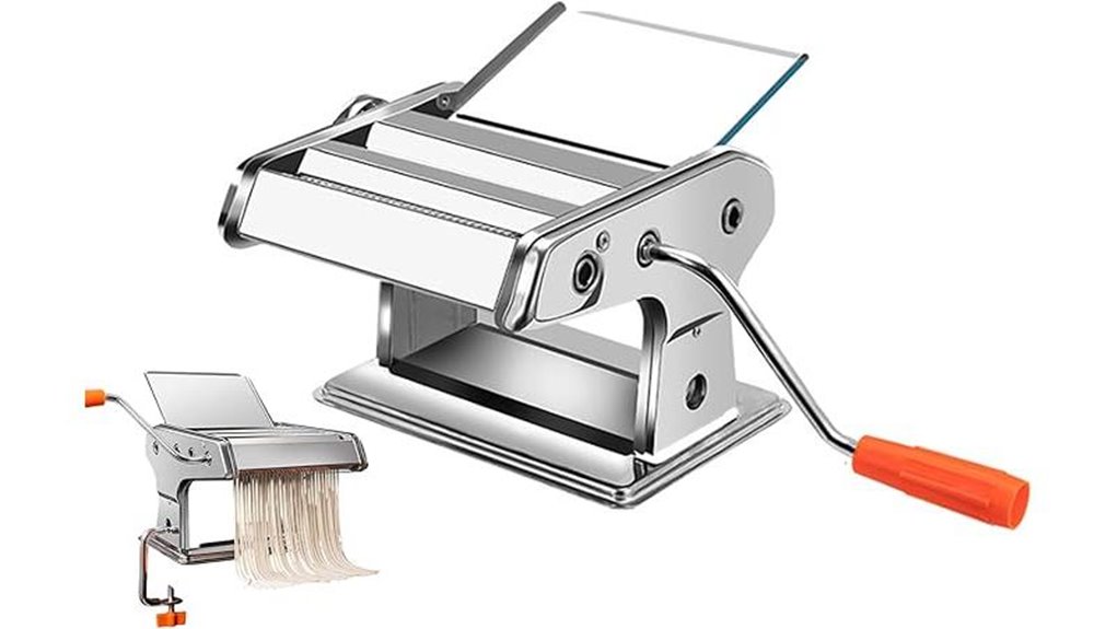 stainless steel hand crank pasta