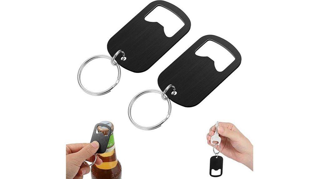 stainless steel keychain bottle opener
