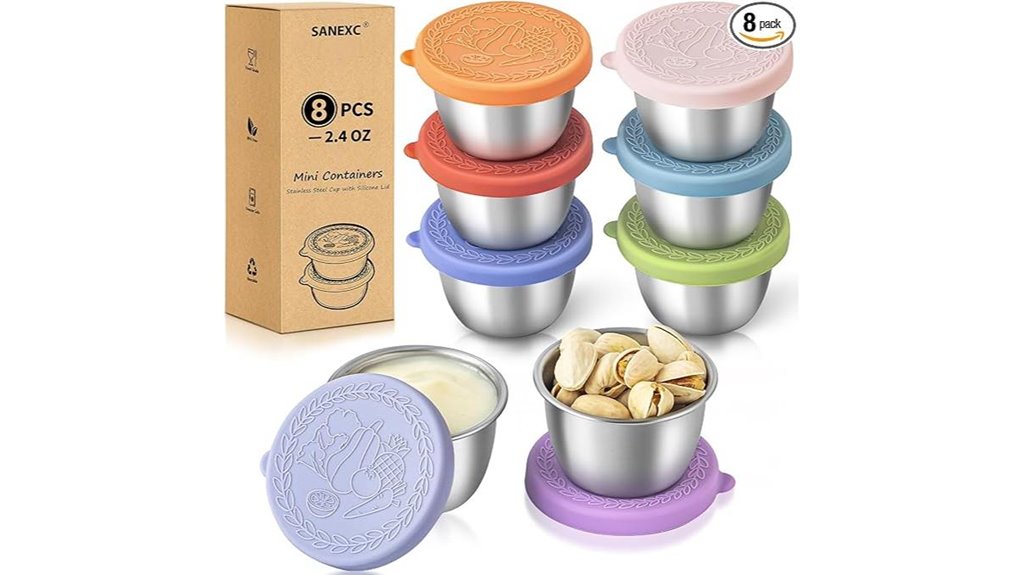 stainless steel leakproof dressing containers