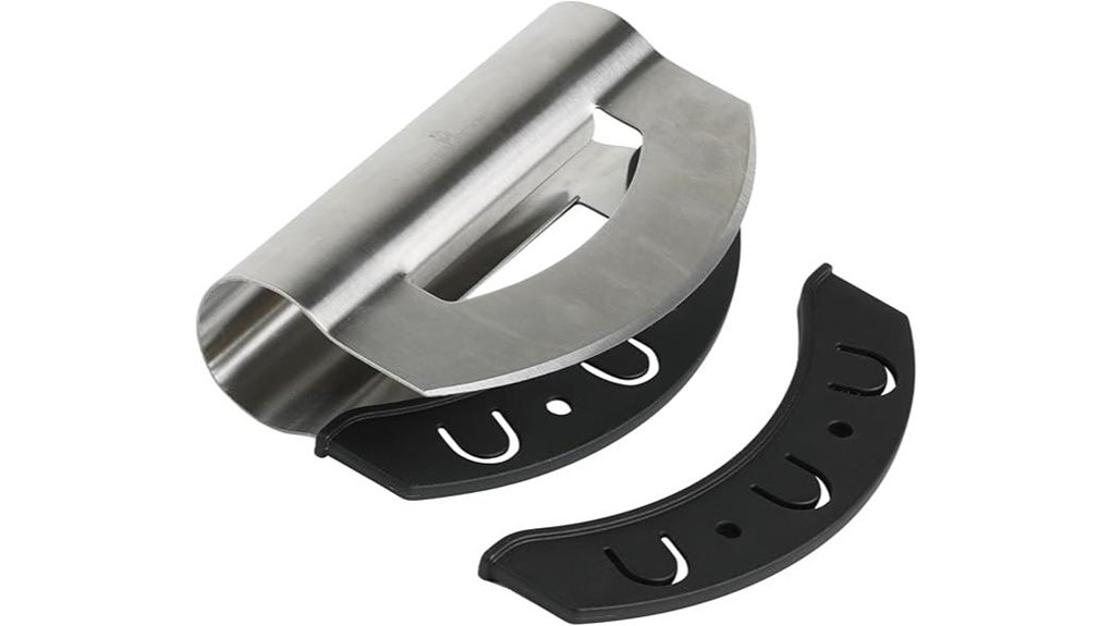 stainless steel mezzaluna chopper
