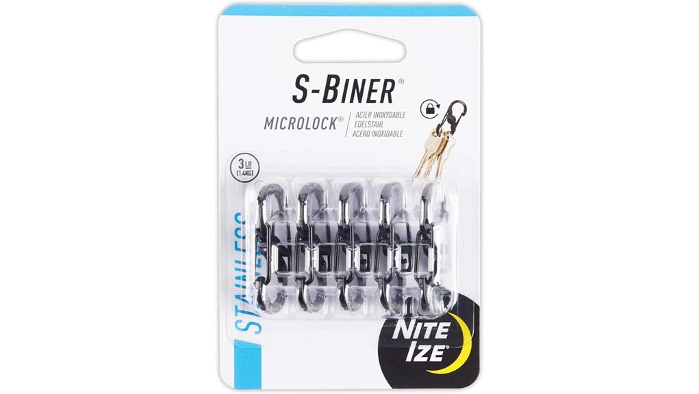 stainless steel microlock s biners