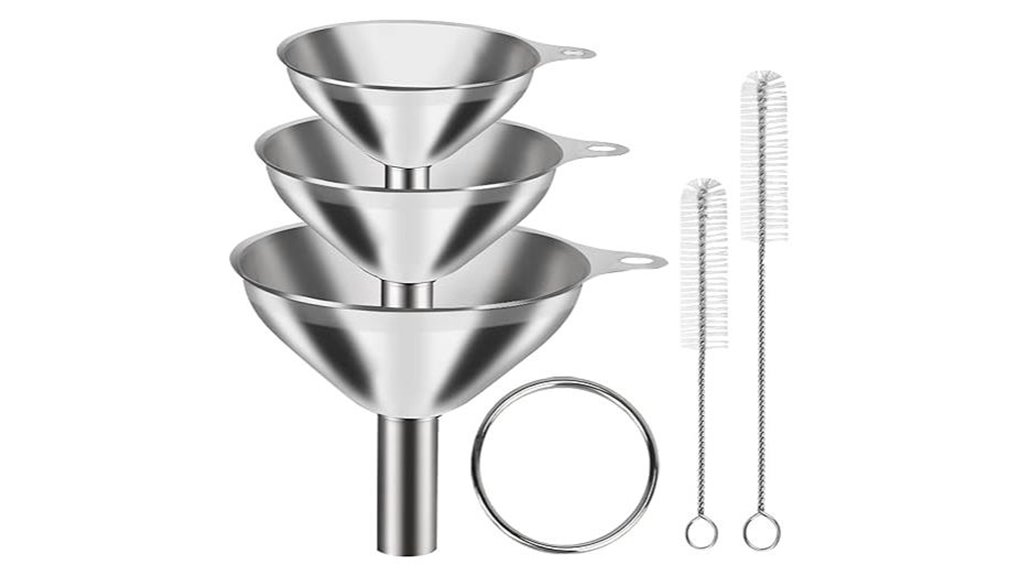 stainless steel mini funnel set