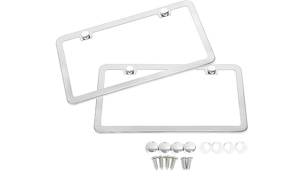 stainless steel mirror license frame