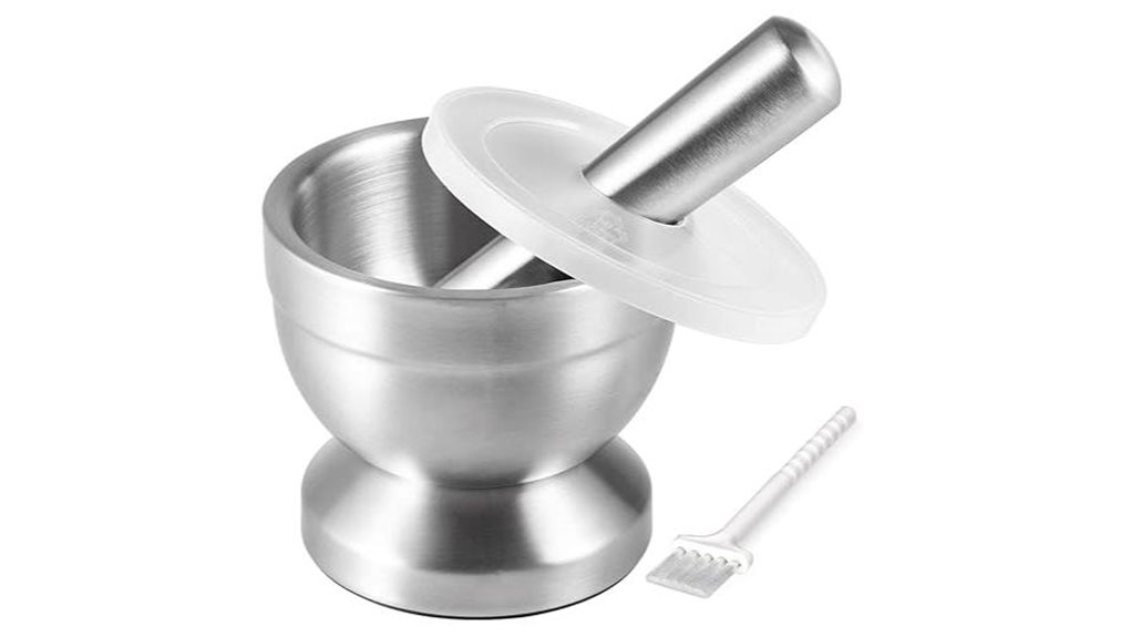 stainless steel mortar set