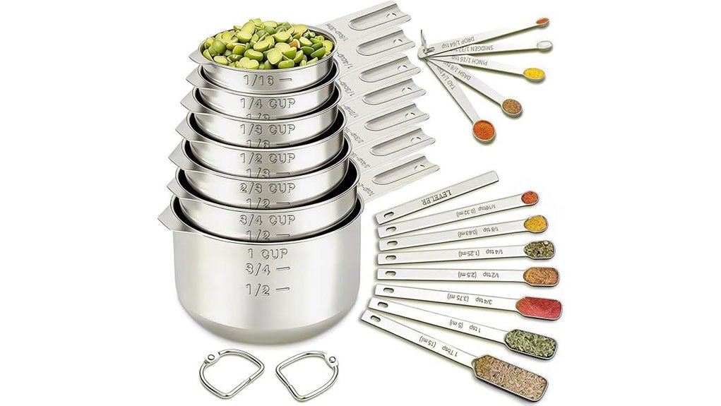 stainless steel nesting measuring set