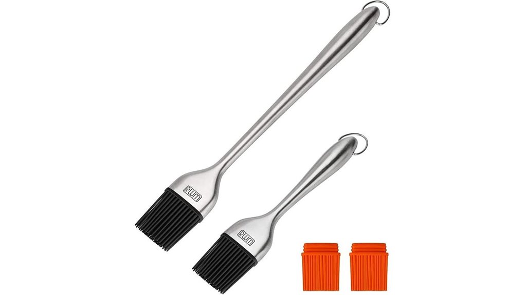 stainless steel silicone basting brush