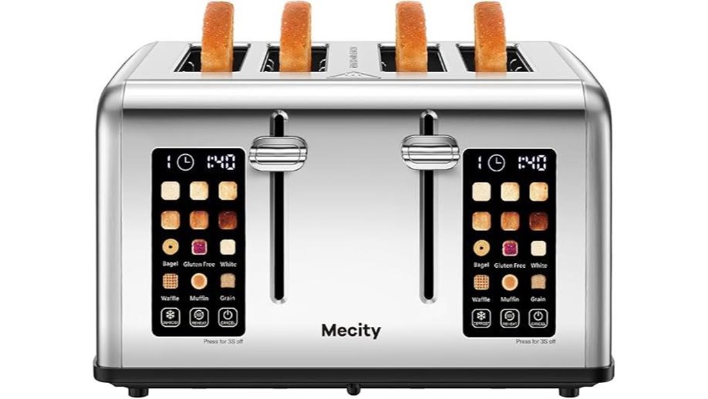 stainless steel smart toaster