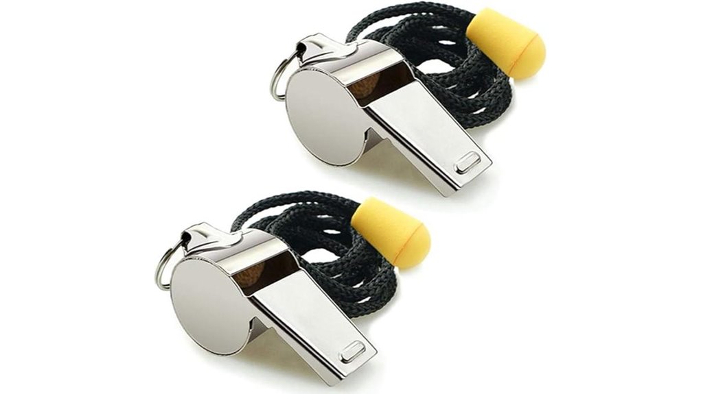 stainless steel sports whistle set