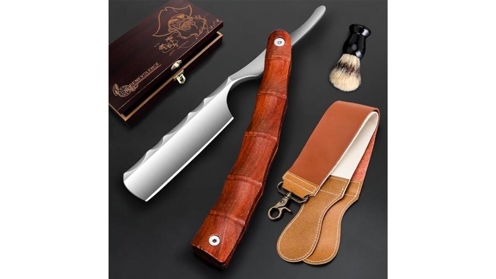 stainless steel straight razor kit