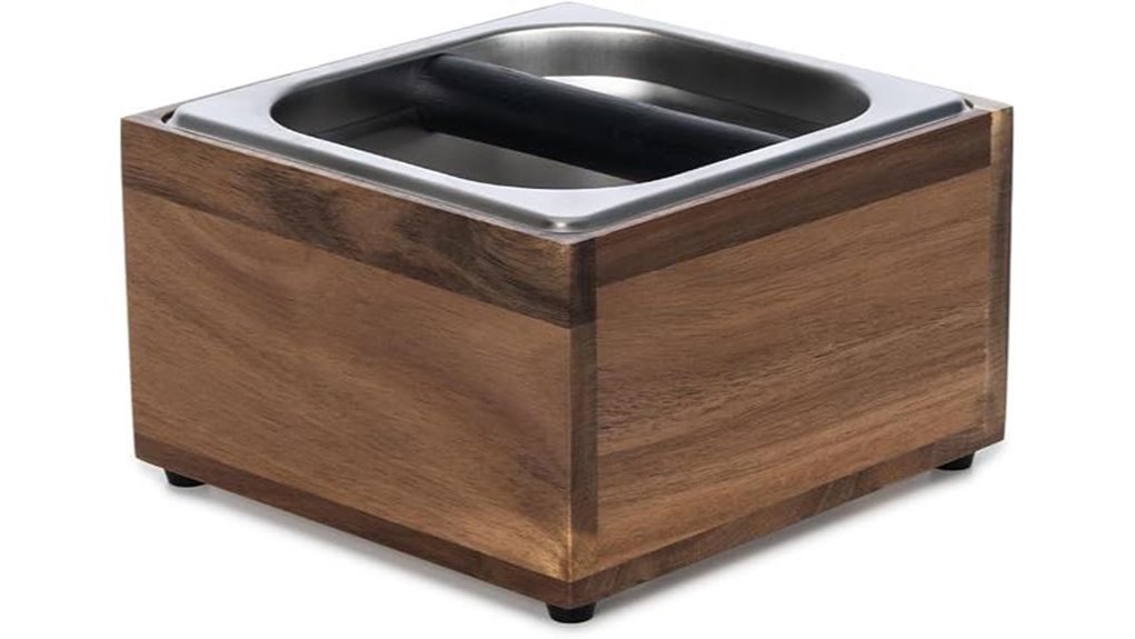 stainless steel tamp knockbox