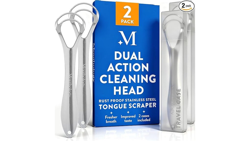 stainless steel tongue scraper pack