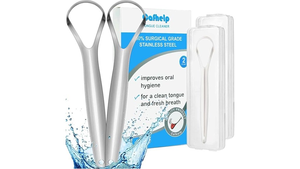 stainless steel tongue scrapers set