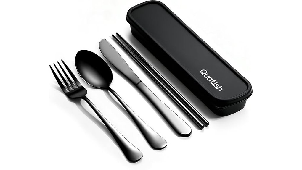 stainless steel travel utensil set