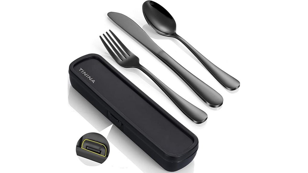 stainless steel travel utensils set