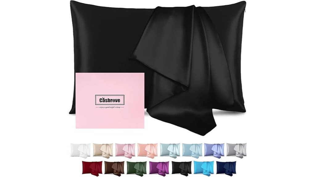 standard black mulberry silk pillowcase