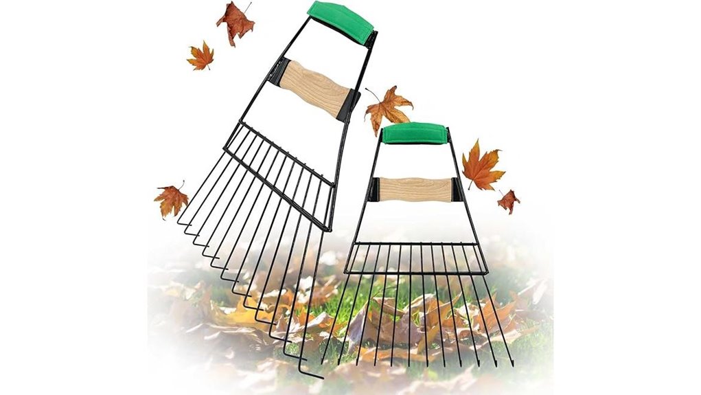 steel leaf scoopers with handles