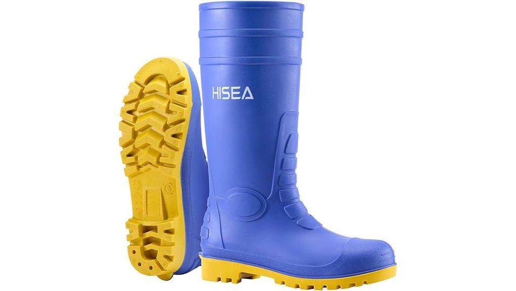 steel toe waterproof pvc knee boots