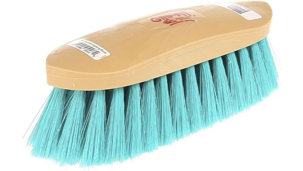 stiff yellow synthetic bristles