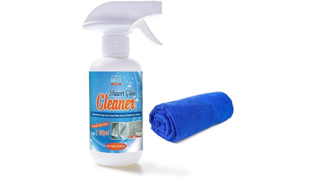 streak free hard water soap scum